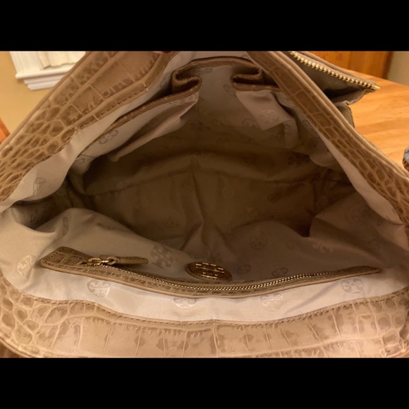 Tory Burch embossed leather satchel bag 797 - Picture 4 of 6